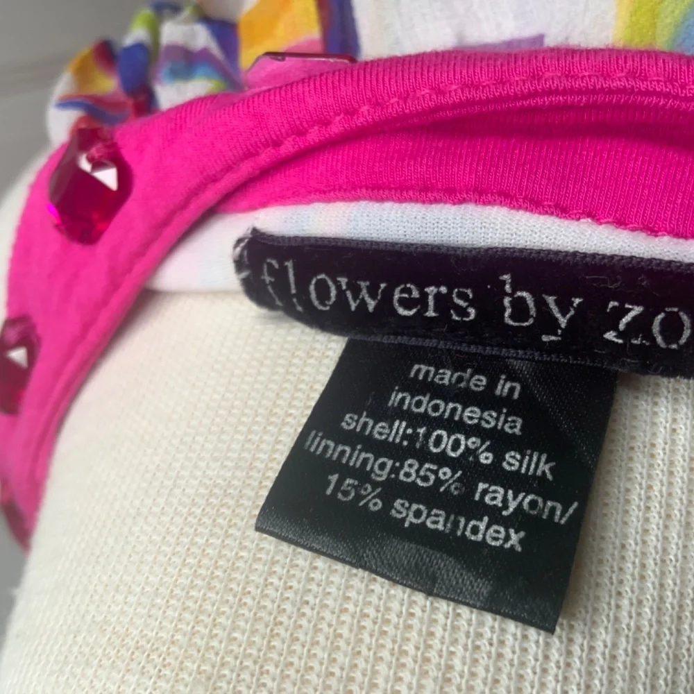 Halter Neck Silk Dress with Gem Design Flowers by Zoe Size M